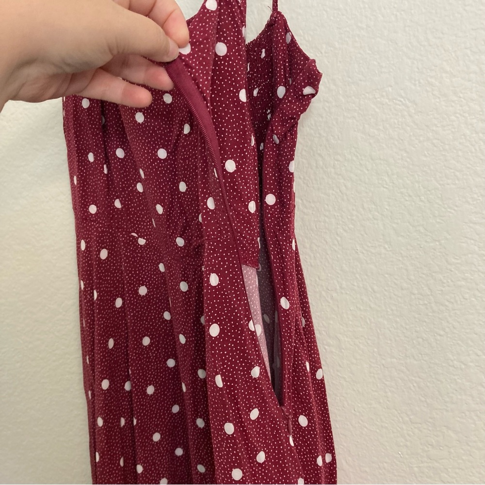Old Navy Polkadot Summer Dress - Maroon/White - Large - Picture 7 of 8
